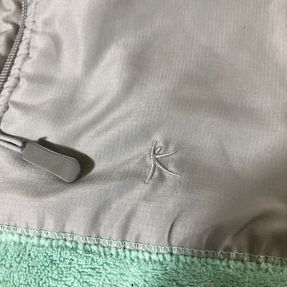 Danskin Now Mint Green & Grey Plush Fleece Jacket - Picture 5 of 8